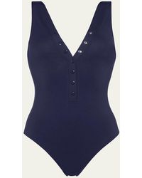 Eres - Icone Snap-Front One-Piece Swimsuit - Lyst