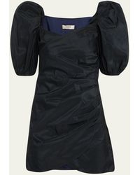 Sea - Diana Taffeta Puff-sleeve Mini Dress - Lyst