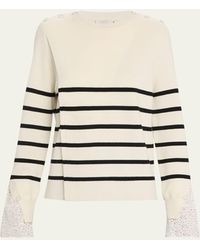 3.1 Phillip Lim - Sailor Stripe Lace Cuff Sweater - Lyst