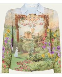 Alice + Olivia - Eloise Button-Front Blouse - Lyst