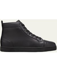 Christian Louboutin - Louis Leather High-top Sneakers - Lyst