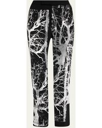 Libertine - Midnight Forest Printed Narrow Trousers - Lyst