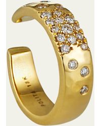 Ippolita - Single Huggie Hoop Ear Cuff In 18k Gold With Diamonds - Lyst