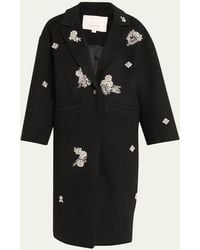 Cinq À Sept - Gravis Crystal Ivy Mid-Length Coat - Lyst