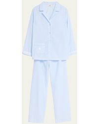 Celestine - Capri Striped Cotton Pajama Set - Lyst