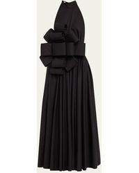 Christopher John Rogers - Halter Pleated Dress With Car Bow - Lyst