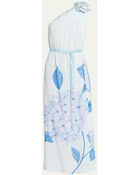VERANDAH - Hydrangea-print Toga Maxi Dress - Lyst