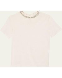 Zimmermann - Embellished Short-Sleeve Tee - Lyst