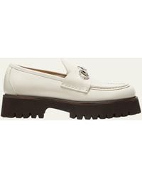 Gucci - Sylke Leather Bit Loafers - Lyst