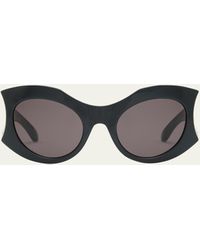Balenciaga - Oversized Cat Eye Sunglasses - Lyst