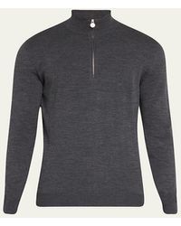 Kiton - Wool Half-Zip Sweater - Lyst