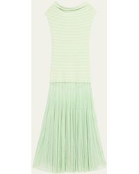 Alexis - Marce Off-the-shoulder Pleated Knit Maxi Dress - Lyst