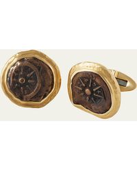 Jorge Adeler - 18k Yellow Gold Ancient Charity Coin Cufflinks - Lyst