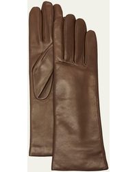 Agnelle - Classic Lambskin Leather Gloves - Lyst