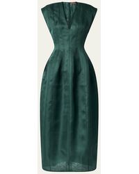 Altuzarra - Bichette Paneled Cap-Sleeve Midi Dress - Lyst