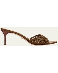 Veronica Beard - 70Mm Tia Macrame Leather Sandals - Lyst