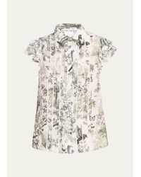 Alice + Olivia - Minda Ruffle Blouse - Lyst