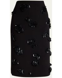 Proenza Schouler - Moira Embroidered Compact Crepe Skirt - Lyst