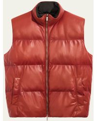 Berluti - Down Quilted Leather Full-zip Vest - Lyst