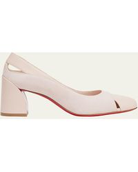 Christian Louboutin - Miss Duvette Mixed Leather Red Sole Pumps - Lyst