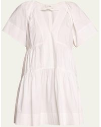 A.L.C. - Camila Short-oversized Sleeve Tiered Mini Dress - Lyst