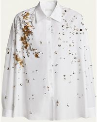 Dries Van Noten - Casia Embellished Button Down Oversized Shirt - Lyst