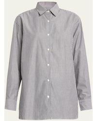Nili Lotan - Yorke Stripe Oversized Poplin Shirt - Lyst
