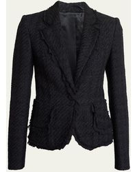 Givenchy - Single-breasted Tweed Blazer Jacket - Lyst