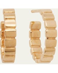 Lana Jewelry - 14k Yellow Gold Skinny Tag Huggie Earrings - Lyst