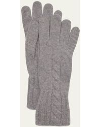 Loro Piana - Short Knit Cashmere Gloves - Lyst