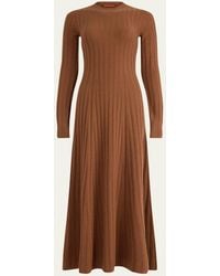 Altuzarra - Gia Long-Sleeve Wool-Cashmere Rib Maxi Dress - Lyst