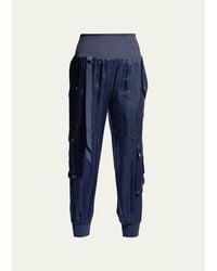 Cinq À Sept - Harmony Satin Cargo Jogger Pants - Lyst