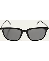 Zegna - Solid-lens Square Sunglasses - Lyst