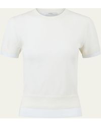 Vince - Double-layer Short-sleeve T-shirt - Lyst