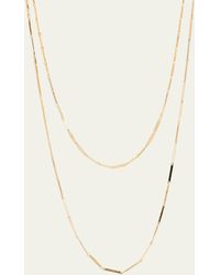 Lana Jewelry - Laser Mini Rectangle Duo Strand Necklace - Lyst