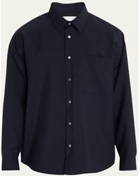 FRAME - Relaxed Wool-mohair Button-down Shirt - Lyst