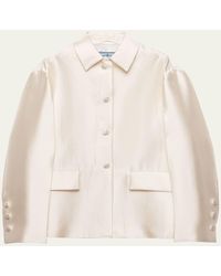 Prada - Silk-Wool Single-Breasted Evening Jacket - Lyst