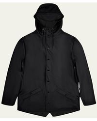 Rains - Snap-Front Hooded Jacket - Lyst