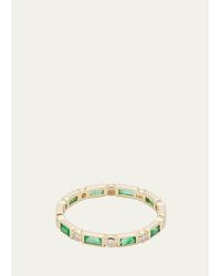 Sydney Evan - 14K Diamond And Emerald Eternity Ring - Lyst
