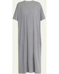 The Row - Simo Short-sleeve Heathered Cotton Maxi T-shirt Dress - Lyst