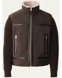 Mackage - Jonathan Mixed-Media Shearling Jacket - Lyst