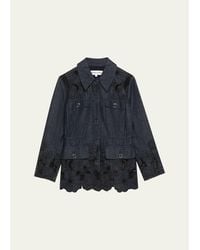 Veronica Beard - Kiki Embroidered Chambray Jacket - Lyst