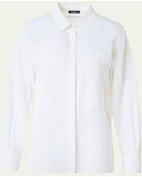 Akris - Geometric Paneled Cotton Button-Down Shirt - Lyst