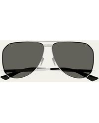 Saint Laurent - Sl 690 Dust Metal Aviator Sunglasses - Lyst