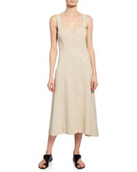 A.L.C. Varelli Sweetheart Sleeveless Midi Dress - Natural