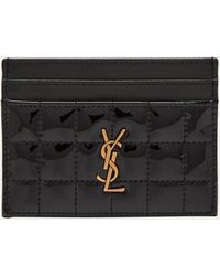 Saint Laurent - Cassandre Ysl Card Case In Quilted Patent Leather - Lyst