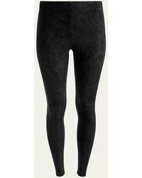 Alice + Olivia - Lennox Mid-Rise Suede Leggings - Lyst