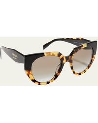 Prada - Oversized Acetate Cat-eye Sunglasses - Lyst
