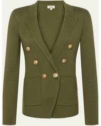L'Agence - Kenzie Knit Double-breasted Blazer - Lyst