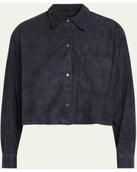 Twp - Little Big Joe Suede Button-Front Shirt - Lyst